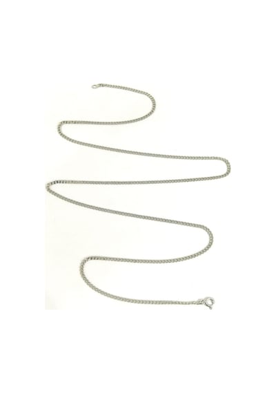 Omar Silver Unisex Gurmet 2 Mm Rodyum Kaplama Gümüş Kolye Zincir