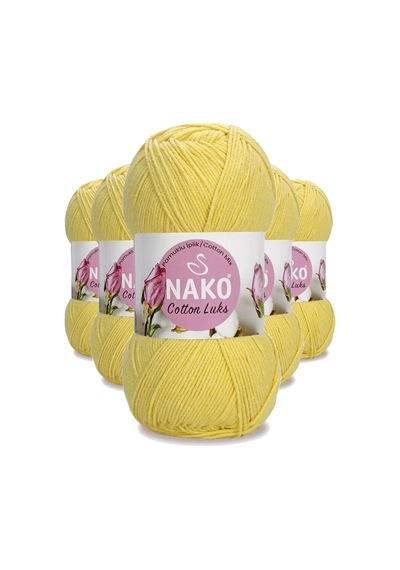 5 Adet Cotton Lüks Yelek Tunik Kazak Bluz Hırka İpi Yünü Açık Sarı 97554