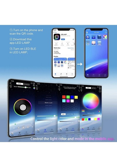 Usb Uygulamadan Sese Duyarlı 9.9 Metre Rgb Yılbaşı Ledi Kumandalı Led Çam Ağacı Kayar Led Tv Arkası Rgb
