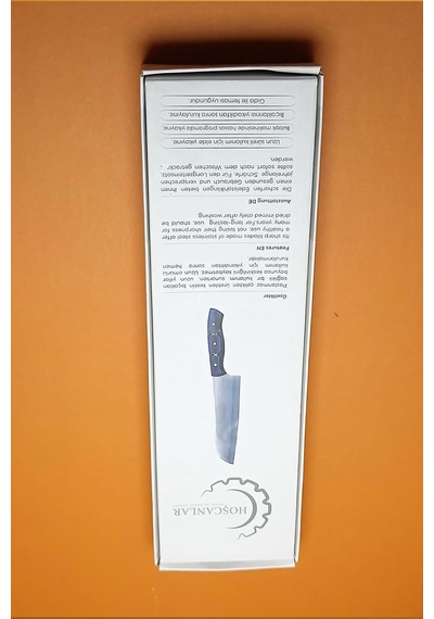 Hoşcanlar Japon Santoku Şef Bıçağı 4116 Çelik Hibrit Zeytin Epoksi Gövde Çok Renkli