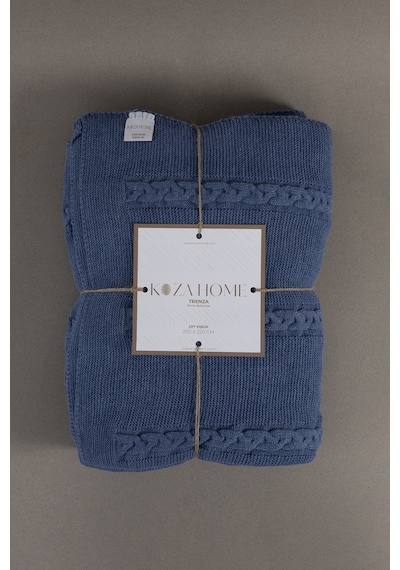 Trenza İndigo Çift Kişilik Battaniye 200x220 15040 Indigo