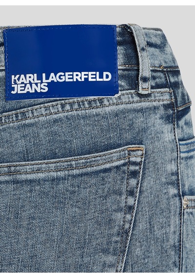 Karl Lagerfeld Jeans Yüksek Bel Dar Paça Mavi Kadın Denim Pantolon 240j1101