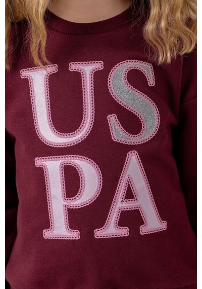 U.S. Polo Assn. Kız Çocuk Baskılı Mor Uzun Kol Eşofman Takımı Us2712-c-v2 Us2712-c-v2