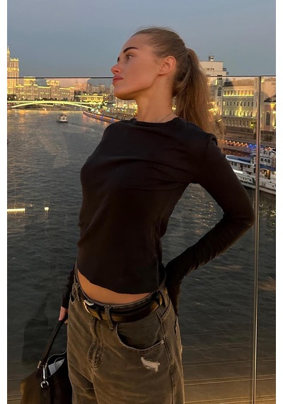 Madmext Siyah Basic Slim Kadın Body Mg1994-siyah Siyah