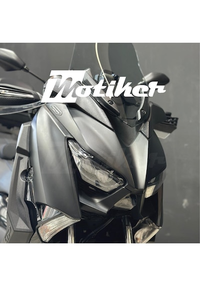 Yamaha 2017-2022 Model Uyumlu Sticker Modeli Gümüş Gri Ön Kafa Çift Çizgi