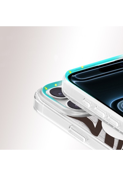 İphone 18 Pro Max Uyumlu Kılıf M-safe Şarj Özellikli Zore Paris Veyro Tpu Kapak Siyah