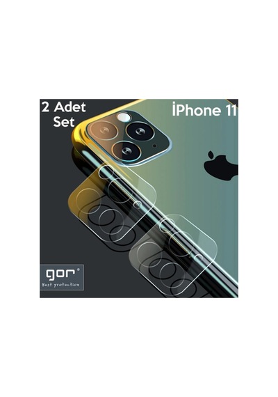 Uluvora Gor İphone 11 6.1 İnch 2019 Tempered Kamera Koruma Cam 2adet Set- 5775 - Hs08377823-8809 Şeffaf 2