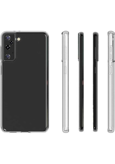 Samsung Uyumlu Galaxy S21 Plus Kılıf Şeffaf Silikon Hibrit Case Renksiz
