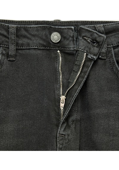 Koton Normal Bel Cepli Pamuklu Straight Fit Jean Pantolon - Mark Jean Siyah 7wam40370nd