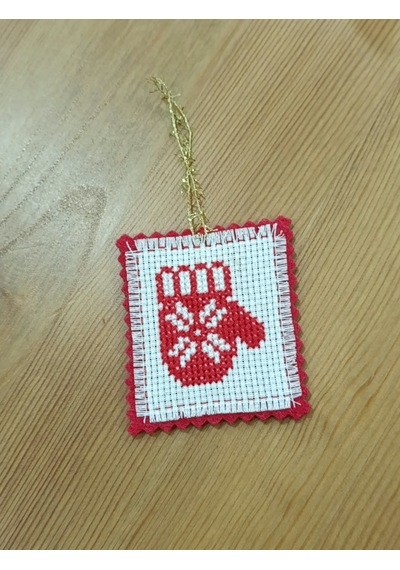 Yılbaşı Süsü 3'lü El Yapımı Keçe Ve Kanaviçe 5 Noel