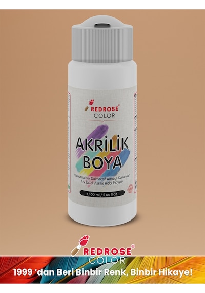 Red Rose Beyaz Akrilik Boya 60 ML