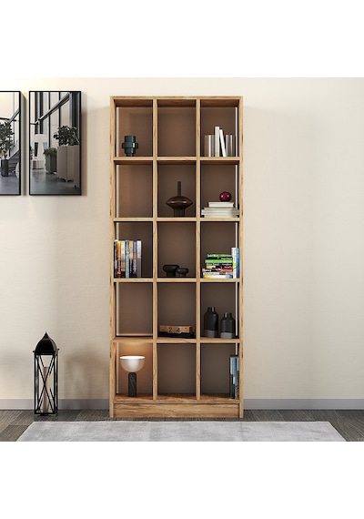 Efe Çok Raflı Kitaplık Çam - Ktb0302 Beyaz