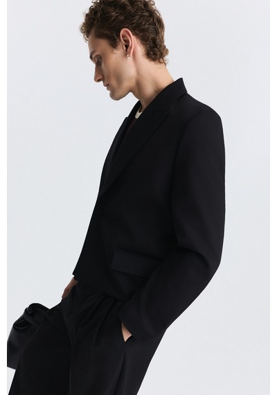 Antioch Crop Fit Blazer Ceket Siyah
