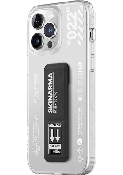 Apple Uyumlu iPhone 14 Pro Kılıf Skinarma Standlı Şeffaf Tasarımlı Taihi Sora Kapak