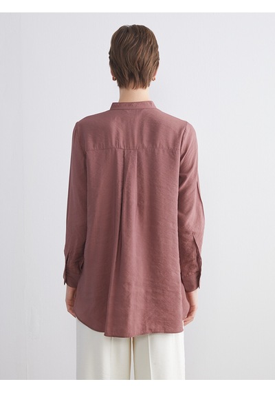 Lcwaıkıkı Classic Kahverengi Oversize Modal Karışımlı Kadın Gömlek Tunik