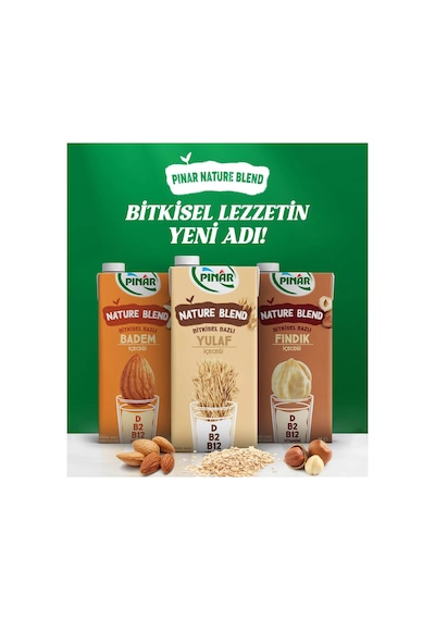 Nature Blend Bitkisel Bazlı Fındık İçeceği 1 L Vegan Laktozsuz X 4 Adet