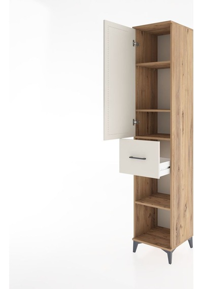 Hyperion Dolap 4 Raflı Tek Çekmeceli Tek Kapaklı 44x44x221 Çam-aytaşı Atlas Çam