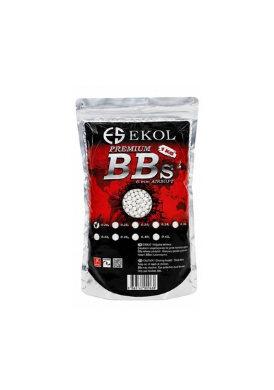 Ekol 0.30gr 1 Kg 6mm Plastik Airsoft Bb Beyaz