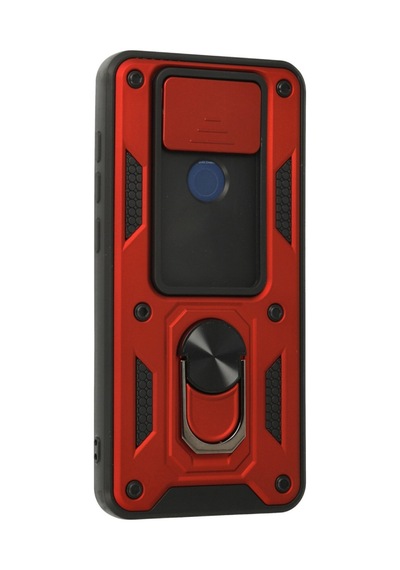 Note 9 Kılıf Pars Lens Yüzüklü Silikon - Kırmızı