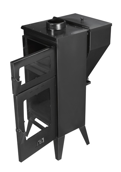 Geniş Camlı Pelet Şömine Sobası - 6 Kw, Fırınlı, Ayarlanabilir Isı Teknolojisi. Sm30