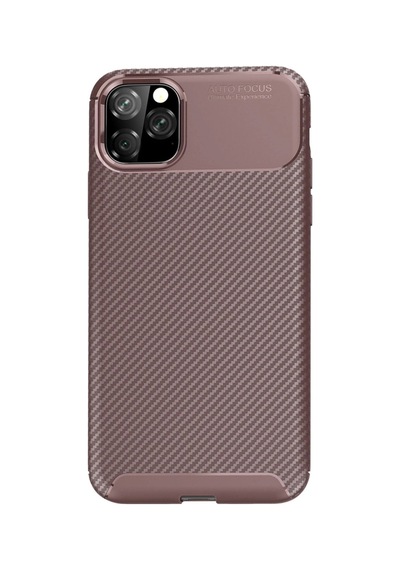 Apple Uyumlu iPhone 11 Pro Max Kılıf Auto Focus Karbon Kapak - Kahverengi 0.2M-Çok Renkli
