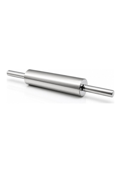 2 Adet Çelik Merdane Paslanmaz Çelik Hamur Rulosu 40 Cm, Ergonomik Kulp, Yapışmaz Pürüzsüz Yüzey, Hamur Açma Rolling Pin
