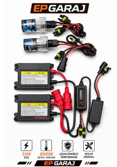9005 Hb3 35w 8000k Hıd Xenon Far Seti