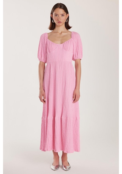 Tudors Kadın Standart Fit Normal Kesim Sırt Bağlama Detaylı U Yaka Midi Pembe Elbise-34180 Pembe Tudors Kadın Standart Fit Normal Kesim Sırt Bağlama Detaylı U Yaka Midi Pembe Elbise-34180 Pembe