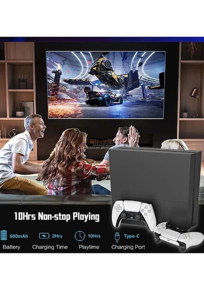 P4 Plus Bluetooth Titreşimli Ps4/ps5 Uyumlu Pc Telefon Joystick Kablosuz Oyun Kolu Siyah
