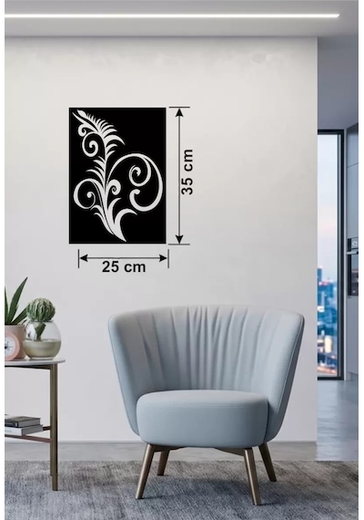 Geleneksel Çiçek Desenli Ahşap Duvar Tablosu - 25x35 Cm Lazer Kesim Dekoratif Pano Renkli