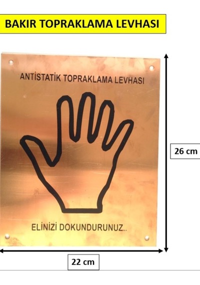Antistatik Bakır Topraklama Levhası