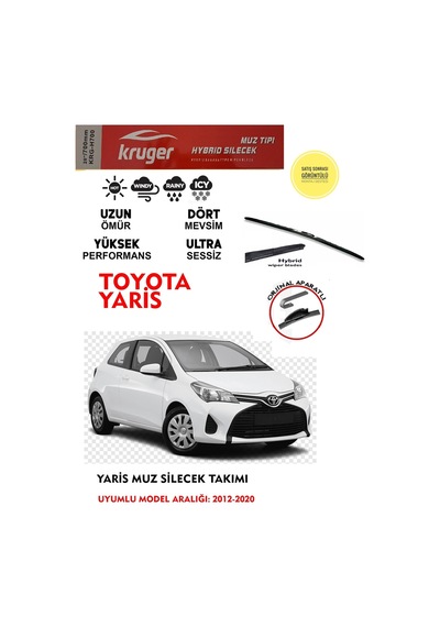 Toyota Yaris Hybrit Silecek Silgi Silgeç Silgeç Silgi Takımı 2014 Model Araca Özel Aparat
