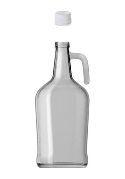 3 Litre Kulplu Galon Cam Şişe Yağlık Plastik Kapaklı Şeffaf Yağdanlık Fma04357 Gri