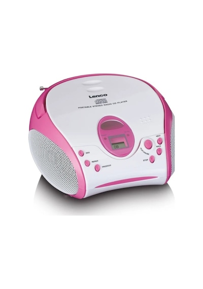 Lenco Scd-24pk Kids - Cd Çalarlı Taşınabilir Stereo Fm Radyo - Pembe