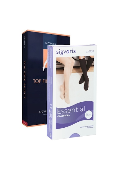 Sigvaris Essential Classical Topfine Select Varis Çorabı Ten Rengi Orta Ccl 2 S Açık Uzun