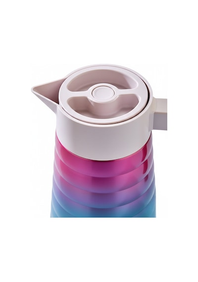 Cooker 2 Litre Çelik Termos Bambu Saplı Mavi - Pembe