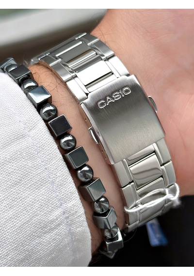 Casio Nda3181 Erkek Kol Saati Gümüş + Bileklik
