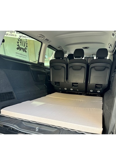Araç Yatağı Sünger Katlanabilir Oto Yatağı Üniversal 120x180x6 Cm-tesla Ve Birçok Modele Uygun-krem