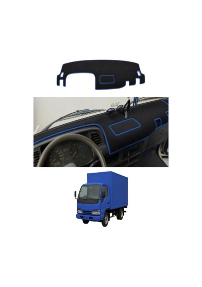 Isuzu - Nkr Wide 1997-2005 Uyumlu Torpido Koruma Kılıfı - Mavi Şeritli