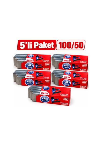 5'li Paket - Dlt 100/50 100 Serisi Havalı Zımba Teli 5 Cm 1.500 Adet