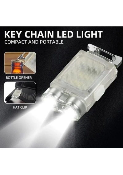 V15 Edc El Feneri 1200lm Anahtarlık Işık Tip-c Şarj Edilebilir Taşınabilir Mini Torch Mıknatıs Klips Ile Kamp Ce Çok Renkli