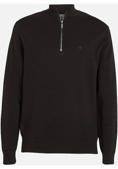Calvin Klein Waffle Texture Q-zıp Siyah