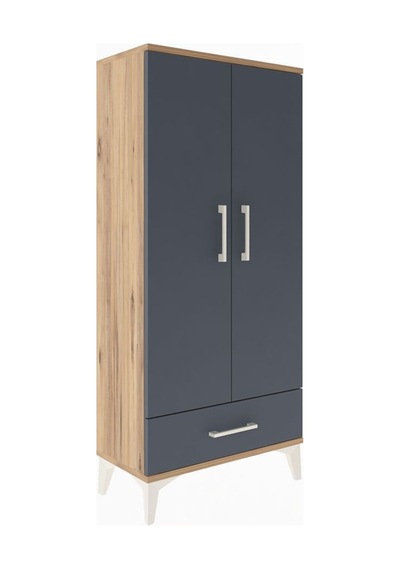 Arges Dolap 3 Raflı Tek Çekmeceli 2 Kapaklı 60x30x134 Çam-ant... Çam