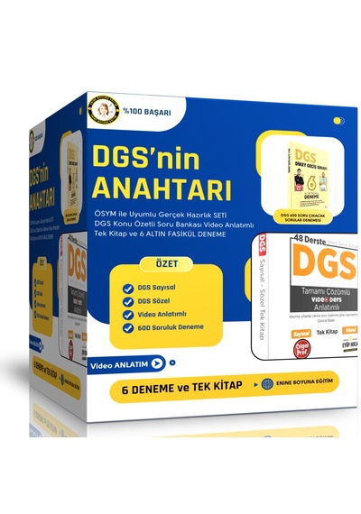 2025 Dgs Nin Anahtarı Hazırlık Seti Tek Kitap Ve Denemeler