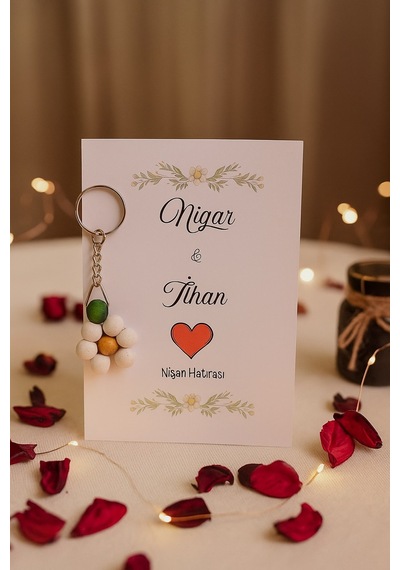 10 Adet Ahşap Papatya Bohem Anahtarlık - Kına Hediye - Nişan Hediye - Nikah Hediye - Anneler Günü Çok Renkli
