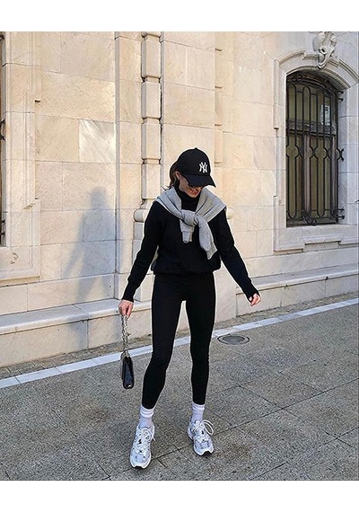 Unisex Siyah Renk Beyaz Logo Beyzbol Ny New York Şapka - Unisex Siyah - Beyaz