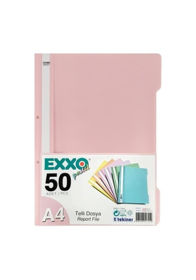 Exxo/dosy Tellı Dosya Seftalı Pastel 50 Lı Diğer