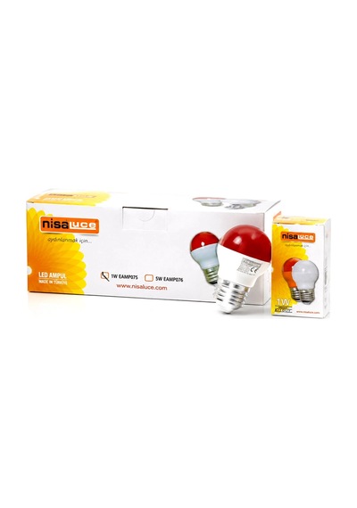 10 Adet 1w E27 Kırmızı Yuvarlak Gece Lambası Led Ampul Eamp-075 5047 Belirtilmemiş