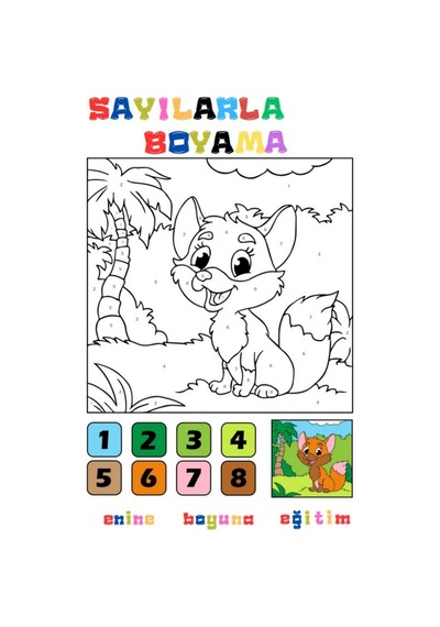 Çocuklar İçin Sayılarla Boyama Seti 2 Spiralli Kitap