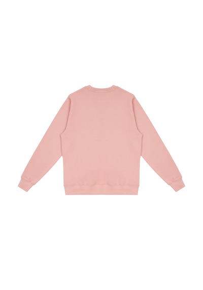 Beord Pembe %100 Pamuk Bisiklet Yaka Sweatshirt Bss1-150
